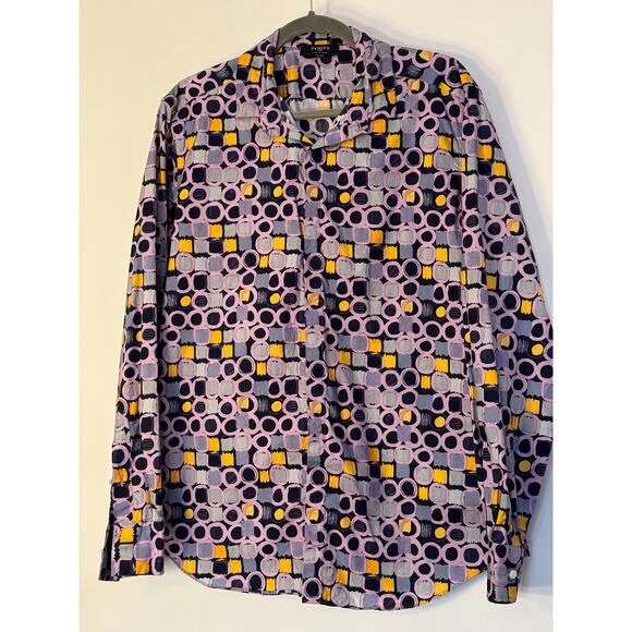 Ports 1961 Men's Slim Fit Multicolor Geometric Print - Picture 1 of 3